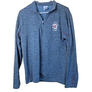 Rivalry Threads 91 Gamecocks Gray Shirt Pullover 1/4 Zip Long Sleeve Size M